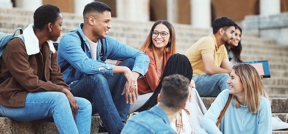 group of smiling students benefiting from enrichment services through liberty university student counseling center
